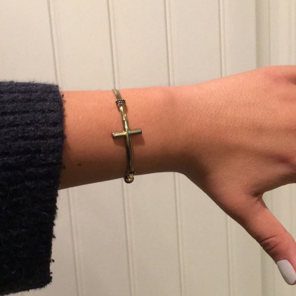 Gold Cross Bangle